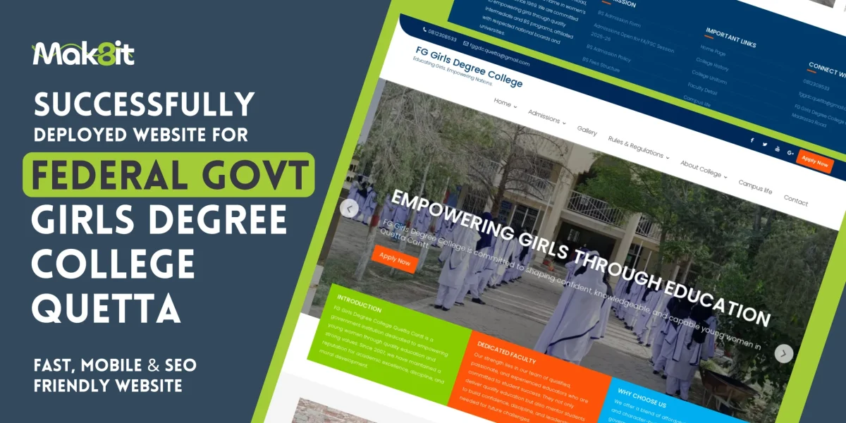 fg girls college quetta web development project